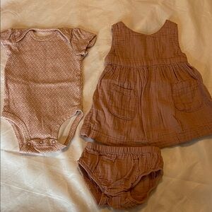 Little Planet Dress with Bloomers & Adorable Onesie